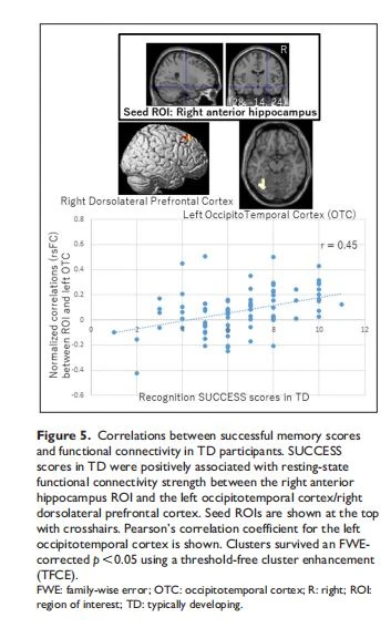 Correlations between successful memory Correlations between successful memory